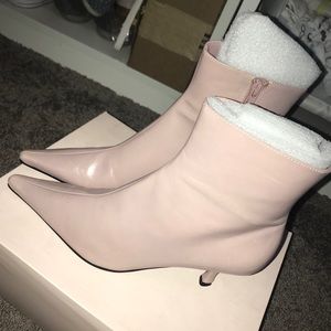Pink Nine West booties